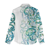 Paua Shell Maori Women Casual Shirt Koru Kowhaiwhai - Polynesian Pride