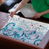 Turquoise Paua Shell Maori Puzzle Koru Kowhaiwhai - Polynesian Pride