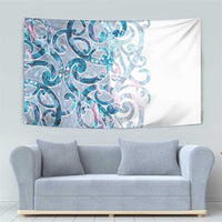 Turquoise Paua Shell Maori Tapestry Koru Kowhaiwhai - Polynesian Pride