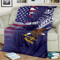 American Samoa Mix US Blanket Flag Day Grunge Style