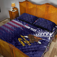 American Samoa Mix US Quilt Bed Set Flag Day Grunge Style