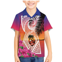 Guam Chamorro Family Matching Mermaid Dress and Hawaiian Shirt Artsy Latte Stone LT7 Son's Shirt Art - Polynesian Pride