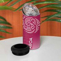 Personalised New Zealand Rugby 4 in 1 Can Cooler Tumbler Aotearoa Champions - Pink Version LT7 - Polynesian Pride