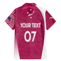 Personalised New Zealand Rugby Family Matching Mermaid Dress and Hawaiian Shirt Aotearoa Champions - Pink Version LT7 - Polynesian Pride