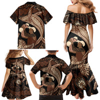 Father's Day Polynesian Pattern Family Matching Mermaid Dress and Hawaiian Shirt Tropical Humpback Whale LT7 - Polynesian Pride