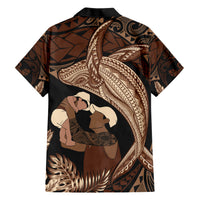 Father's Day Polynesian Pattern Family Matching Short Sleeve Bodycon Dress and Hawaiian Shirt Tropical Humpback Whale LT7 - Polynesian Pride