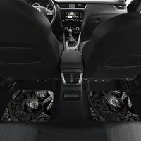 Father's Day Polynesian Pattern Car Mats Tropical Humpback Whale - Black