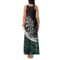 Personalized NZ Darts Family Matching Tank Maxi Dress and Hawaiian Shirt Paua Shell Maori Koru Whakairo LT7 - Polynesian Pride