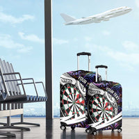 Personalized NZ Darts Luggage Cover Paua Shell Maori Koru Whakairo - Purple - Polynesian Pride