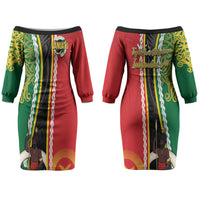 Ni-Vanuatu Indipendens Dei Celebretem Couples Matching Off The Shoulder Long Sleeve Dress and Hawaiian Shirt Yumi Yumi Yumi LT7 - Polynesian Pride
