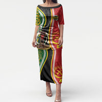 Ni-Vanuatu Indipendens Dei Celebretem Puletasi Yumi Yumi Yumi LT7 Long Dress Multicolor - Polynesian Pride