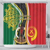 Ni-Vanuatu Indipendens Dei Celebretem Shower Curtain Yumi Yumi Yumi LT7 - Polynesian Pride