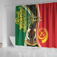 Ni-Vanuatu Indipendens Dei Celebretem Shower Curtain Yumi Yumi Yumi LT7 - Polynesian Pride