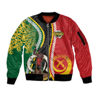 Ni-Vanuatu Indipendens Dei Celebretem Sleeve Zip Bomber Jacket Yumi Yumi Yumi LT7 Unisex Multicolor - Polynesian Pride