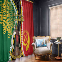 Ni-Vanuatu Indipendens Dei Celebretem Window Curtain Yumi Yumi Yumi LT7 - Polynesian Pride