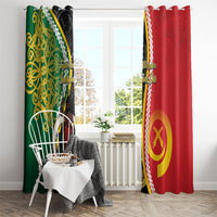 Ni-Vanuatu Indipendens Dei Celebretem Window Curtain Yumi Yumi Yumi LT7 - Polynesian Pride