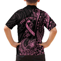 Polynesian Pink Power Family Matching Tank Maxi Dress and Hawaiian Shirt Breast Cancer Ribbon Turtle and Flowers LT7 - Polynesian Pride