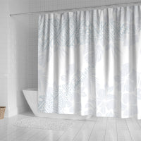 Samoa White Sunday Shower Curtain Hibiscus Special LT7 - Polynesian Pride