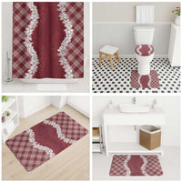 Hawaii Aloha Plumeria Lei Scarlet Palaka Bathroom Set - Polynesian Pride