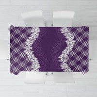 Hawaii Aloha Plumeria Lei Violet Palaka Tablecloth - Polynesian Pride