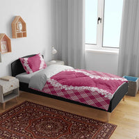 Hawaii Aloha Plumeria Lei Fuschia Palaka Bedding Set - Polynesian Pride