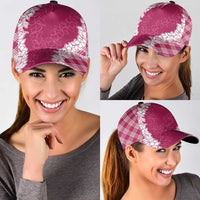 Hawaii Aloha Plumeria Lei Fuschia Palaka Classic Cap - Polynesian Pride