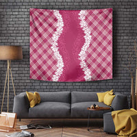 Hawaii Aloha Plumeria Lei Fuschia Palaka Tapestry - Polynesian Pride