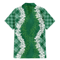 Hawaii Aloha Plumeria Lei Green Palaka Family Matching Mermaid Dress and Hawaiian Shirt LT7 - Polynesian Pride