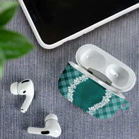 Hawaii Aloha Plumeria Lei Teal Palaka AirPods Case - Polynesian Pride
