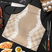 Hawaii Aloha Plumeria Lei Beige Palaka Apron - Polynesian Pride