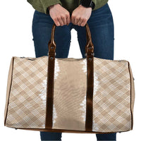 Hawaii Aloha Plumeria Lei Beige Palaka Travel Bag - Polynesian Pride