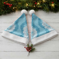 Hawaii Aloha Plumeria Lei Turquoise Palaka Christmas Santa Hat - Polynesian Pride