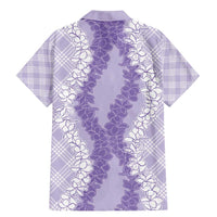 Hawaii Aloha Plumeria Lei Lavender Palaka Family Matching Mermaid Dress and Hawaiian Shirt LT7 - Polynesian Pride