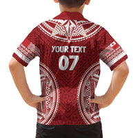 Personalized Mate Maa Tonga Rugby Family Matching Off The Shoulder Long Sleeve Dress and Hawaiian Shirt Ofa Atu Tonga LT7 - Polynesian Pride