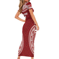 Personalized Mate Maa Tonga Rugby Family Matching Short Sleeve Bodycon Dress and Hawaiian Shirt Ofa Atu Tonga LT7 - Polynesian Pride