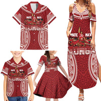 Personalized Mate Maa Tonga Rugby Family Matching Summer Maxi Dress and Hawaiian Shirt Ofa Atu Tonga LT7 - Polynesian Pride