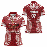 Personalized Mate Maa Tonga Rugby Women Polo Shirt Ofa Atu Tonga