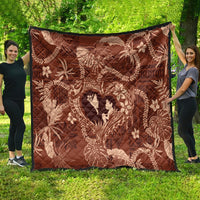 Hawaii Plumeria Quilt Hau'oli la Makuahine Sunburned LT7 - Polynesian Pride