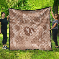 Hawaii Plumeria Quilt Hau'oli la Makuahine Beige LT7 - Polynesian Pride