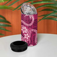 Hawaii Plumeria 4 in 1 Can Cooler Tumbler Hau'oli la Makuahine Rosy LT7 - Polynesian Pride
