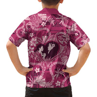 Hawaii Plumeria Family Matching Summer Maxi Dress and Hawaiian Shirt Hau'oli la Makuahine Rosy LT7 - Polynesian Pride