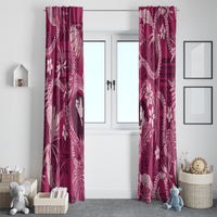 Hawaii Plumeria Window Curtain Hau'oli la Makuahine Rosy LT7 - Polynesian Pride