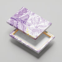 Polynesia Humpback Whale Canvas Wall Art Tropical Plumeria Lavender