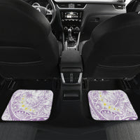 Polynesia Humpback Whale Car Mats Tropical Plumeria Lavender