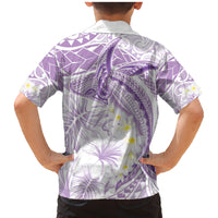 Polynesia Humpback Whale Family Matching Mermaid Dress and Hawaiian Shirt Tropical Plumeria Lavender LT7 - Polynesian Pride