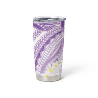 Polynesia Humpback Whale Tumbler Cup Tropical Plumeria Lavender