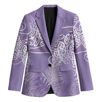 Aotearoa Maori Koru Curves Blazer Silver Ferns - Amethyst