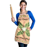 Hawaii Quilt Inspired Collection Aloha Flowers Apron Maile - Kukui Nut Lei LT7 - Polynesian Pride