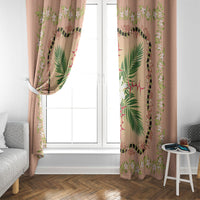 Hawaii Quilt Inspired Collection Aloha Flowers Window Curtain Maile - Kukui Nut Lei LT7 - Polynesian Pride