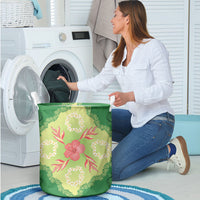 Hawaii Quilt Inspired Collection Aloha Flowers Laundry Basket Plumeria - Ti Leaf Lei LT7 - Polynesian Pride